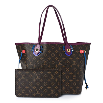 Louis Vuitton Monogram Totem Neverfull MM Magenta 1 of 12