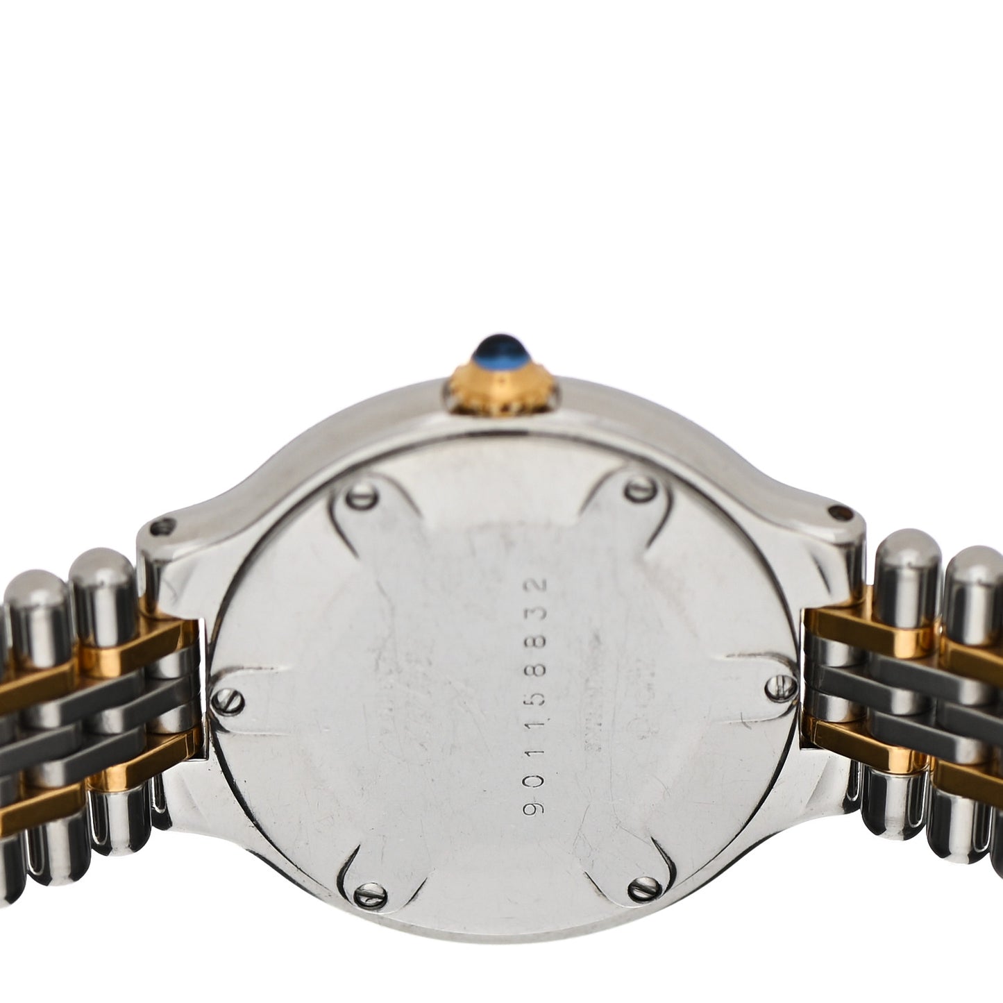 Stainless Steel 18K Yellow Gold 28mm Must De 21 Bullet Link Quartz Watch