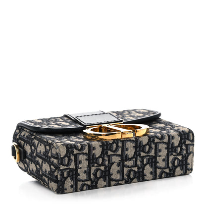 Christian Dior Oblique 30 Montaigne Box Bag Blue 3 of 13