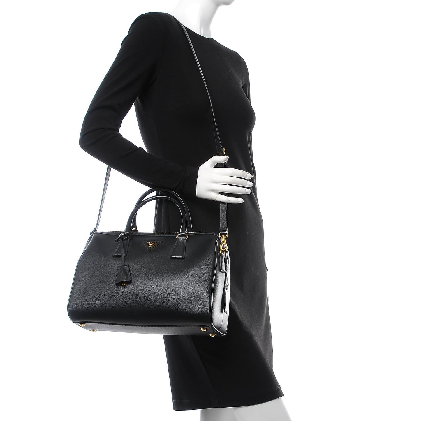Saffiano Lux Bowler Black