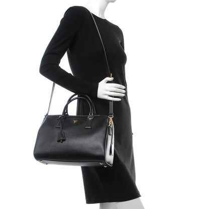 Prada Saffiano Lux Bowler Black 2 of 9