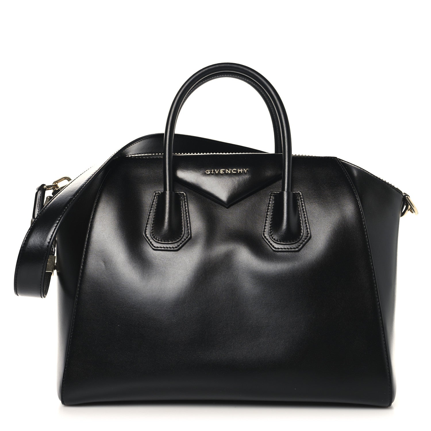 Givenchy Shiny Lord Calfskin Medium Antigona Black 1 of 10