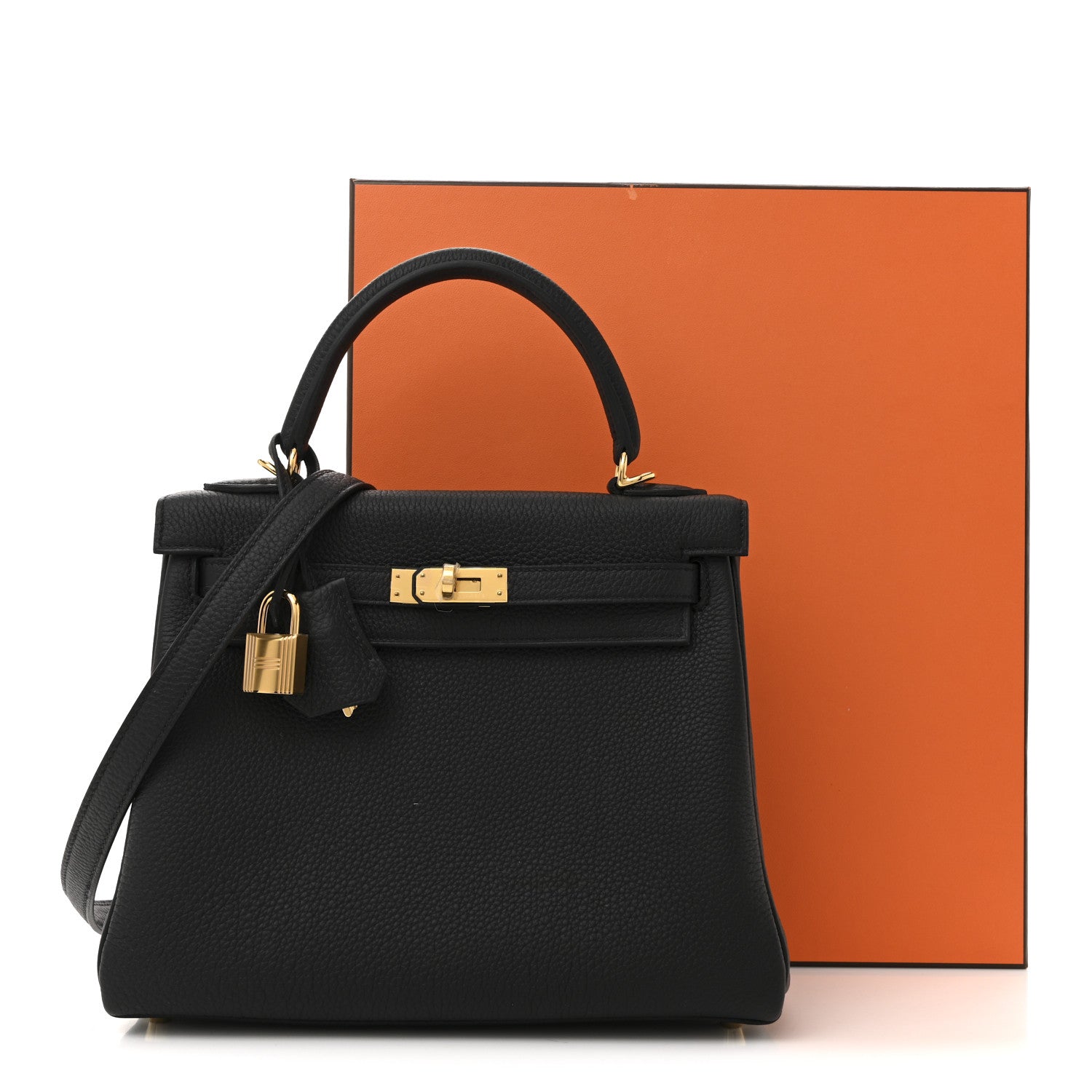Hermes Togo Kelly Retourne 25 Black 8 of 8