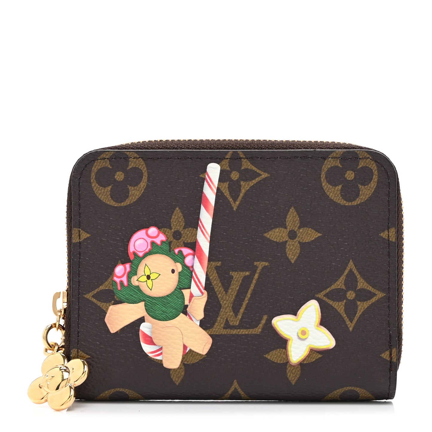 Monogram 2024 Christmas Animation Candy Factory Zippy Coin Purse Candy Red