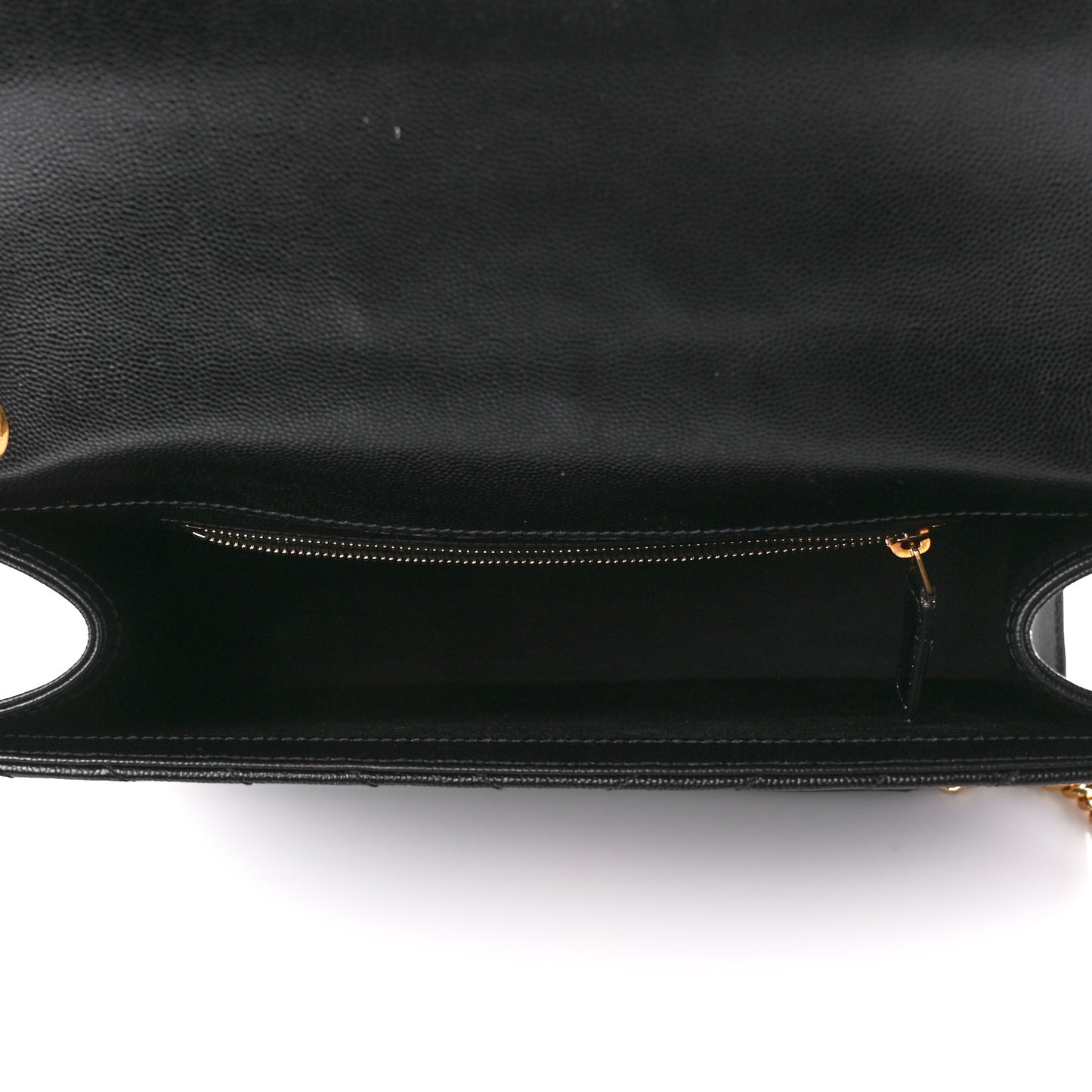 Grain De Poudre Matelasse Chevron Large Monogram Satchel Black