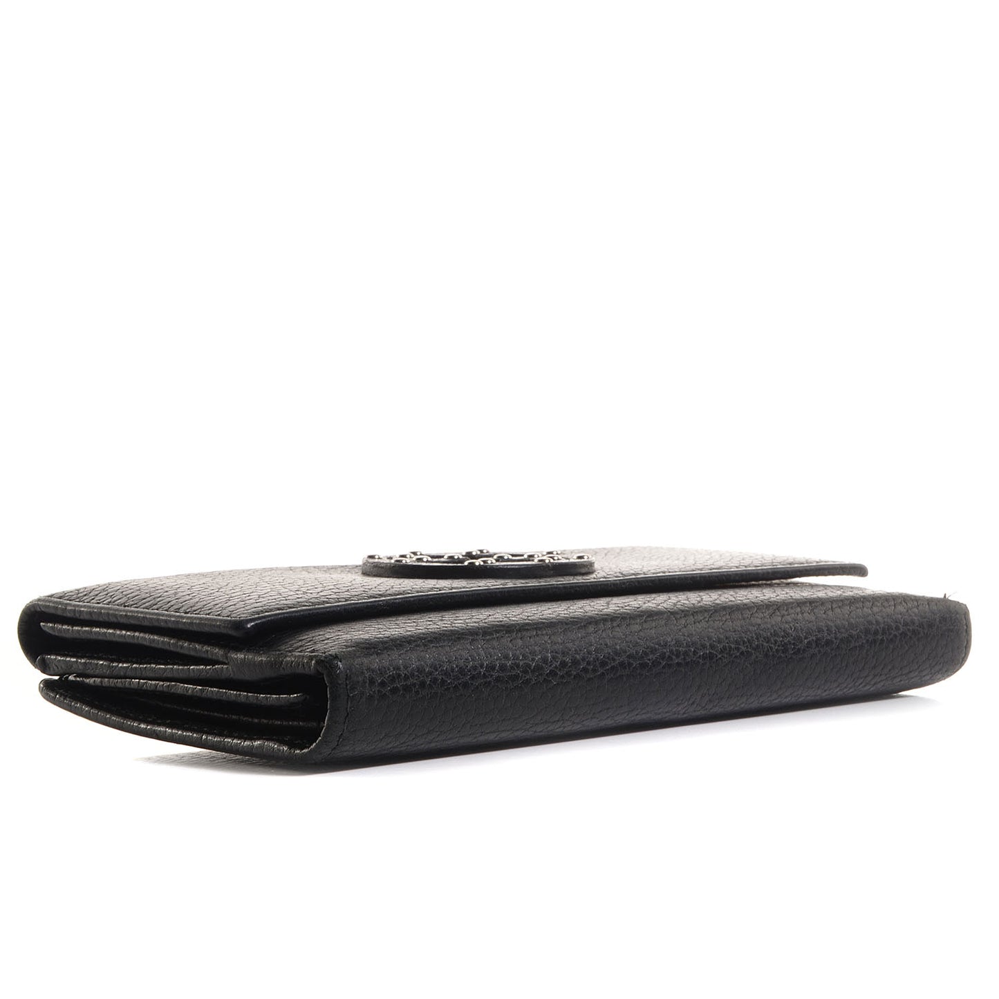 Leather Blondie Continental Wallet Black