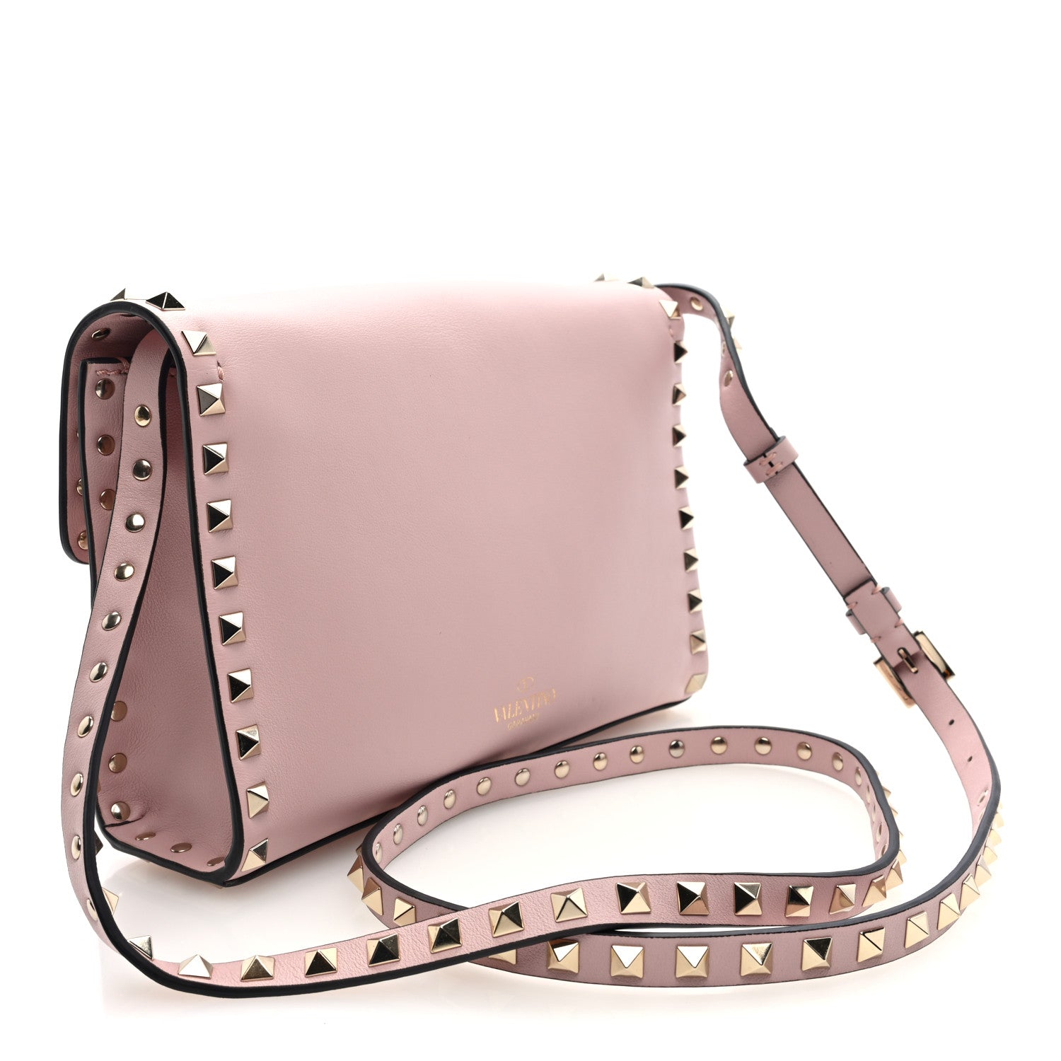 Valentino Garavani Vitello Medium Rockstud Flip Lock Crossbody Bag Rose Quartz 3 of 9