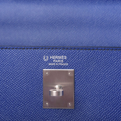 Hermes Epsom Horseshoe Kelly Retourne 32 Bleu Electrique Black 10 of 11