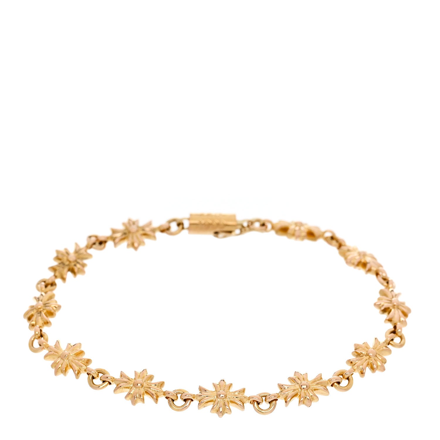 Chrome Hearts 22K Yellow Gold Maltese Cross Bracelet 1768691