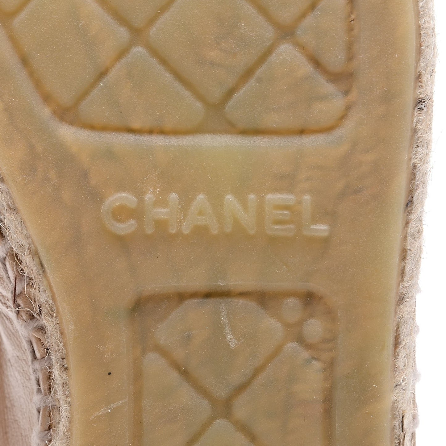 Lambskin CC Espadrilles 37 Beige Black