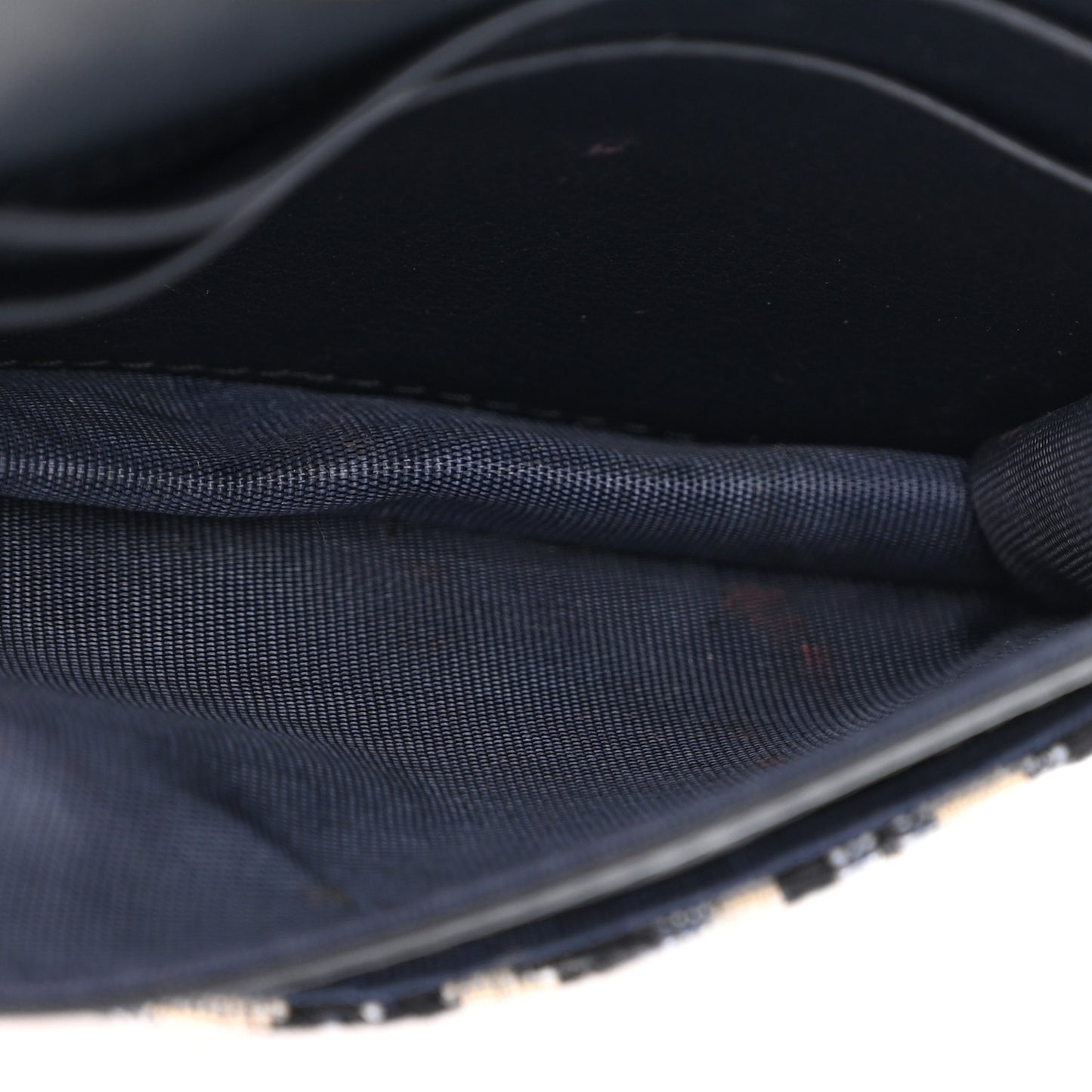 Oblique Saddle Card Holder Blue