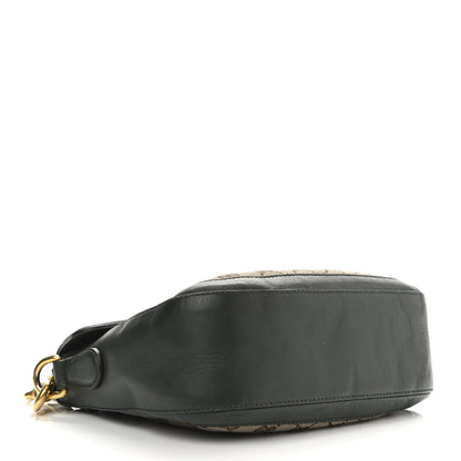 Gucci Monogram Calfskin Medium Lady Web Shoulder Bag Beige Green 3 of 16