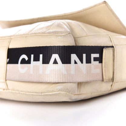 Chanel Lambskin Sport Flap Bag Beige Black 15 of 19