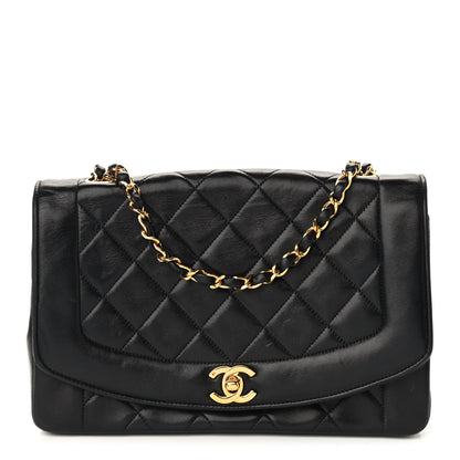 Chanel Lambskin Quilted Medium Single Flap Black 1 of 10