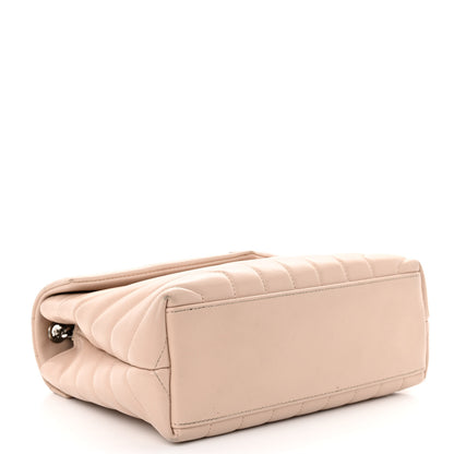 Saint Laurent Calfskin Y Quilted Monogram Small Loulou Chain Satchel Marble Pink 4 of 10