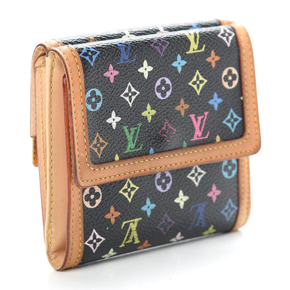 Louis Vuitton Monogram Multicolor Porte-Monnaie Billets Wallet Black 3 of 13
