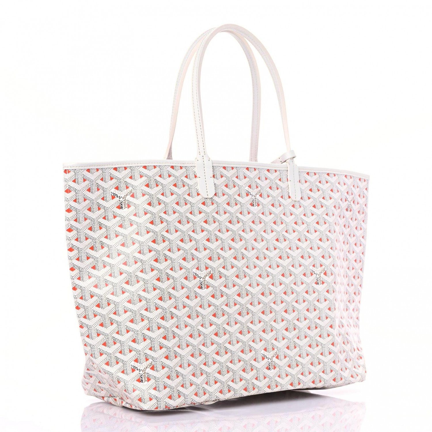 Goyard Goyardine Saint Louis Claire Voie PM White Orange 3 of 9