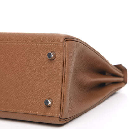Hermes Togo Matte Alligator Kelly Retourne Touch 28 Gold 26 of 32