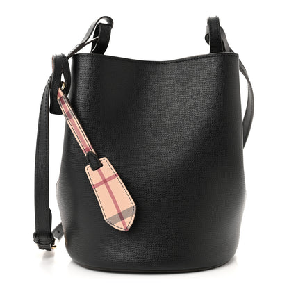 Burberry London Grainy Calfskin Small Lorne Bucket Crossbody Black 1 of 10