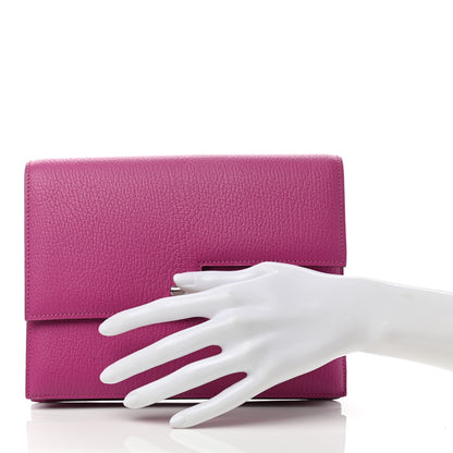 Hermes Chevre Mysore Verrou Clutch Magnolia 2 of 7