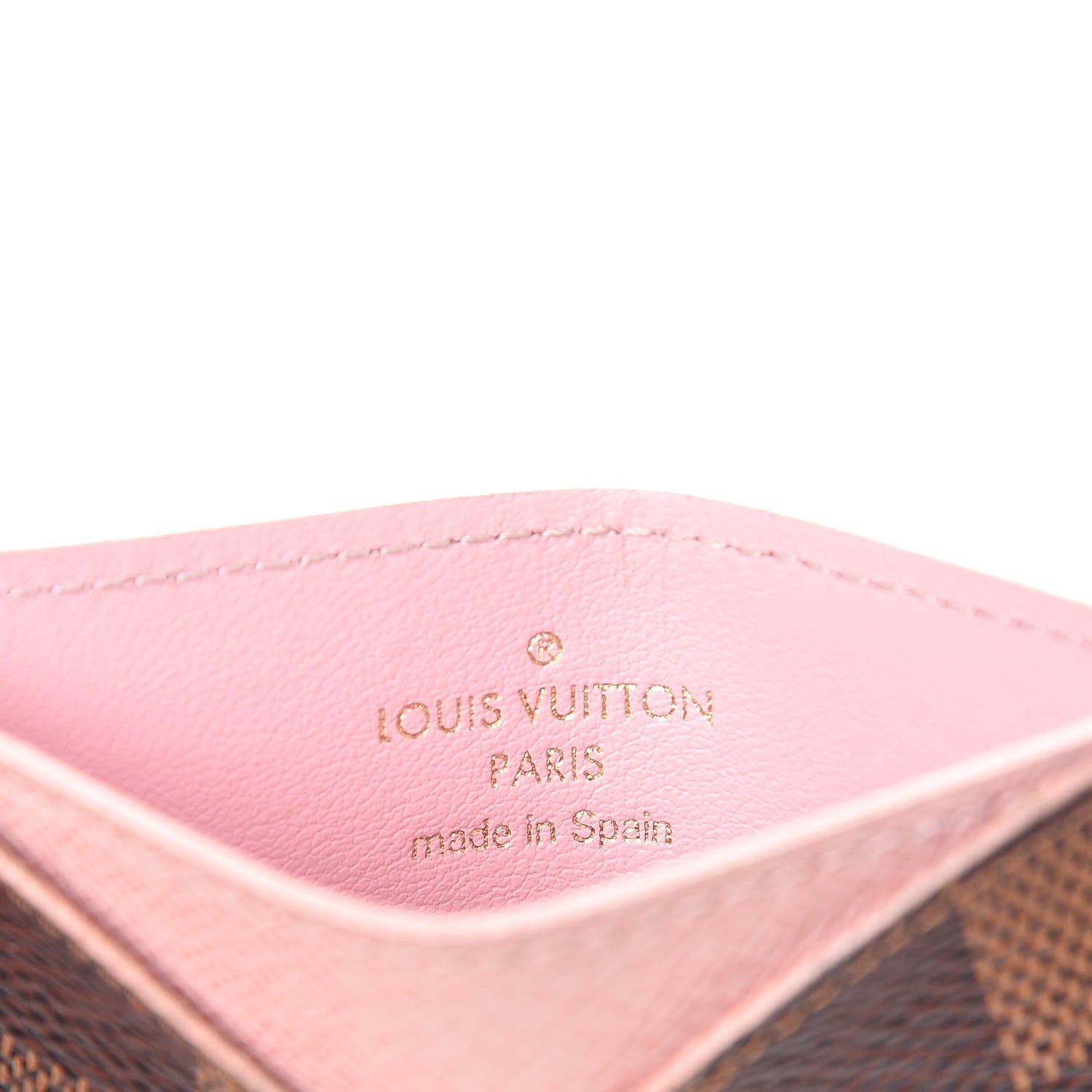 Louis Vuitton Damier Ebene Caissa Card Holder Rose Ballerine 6 of 8