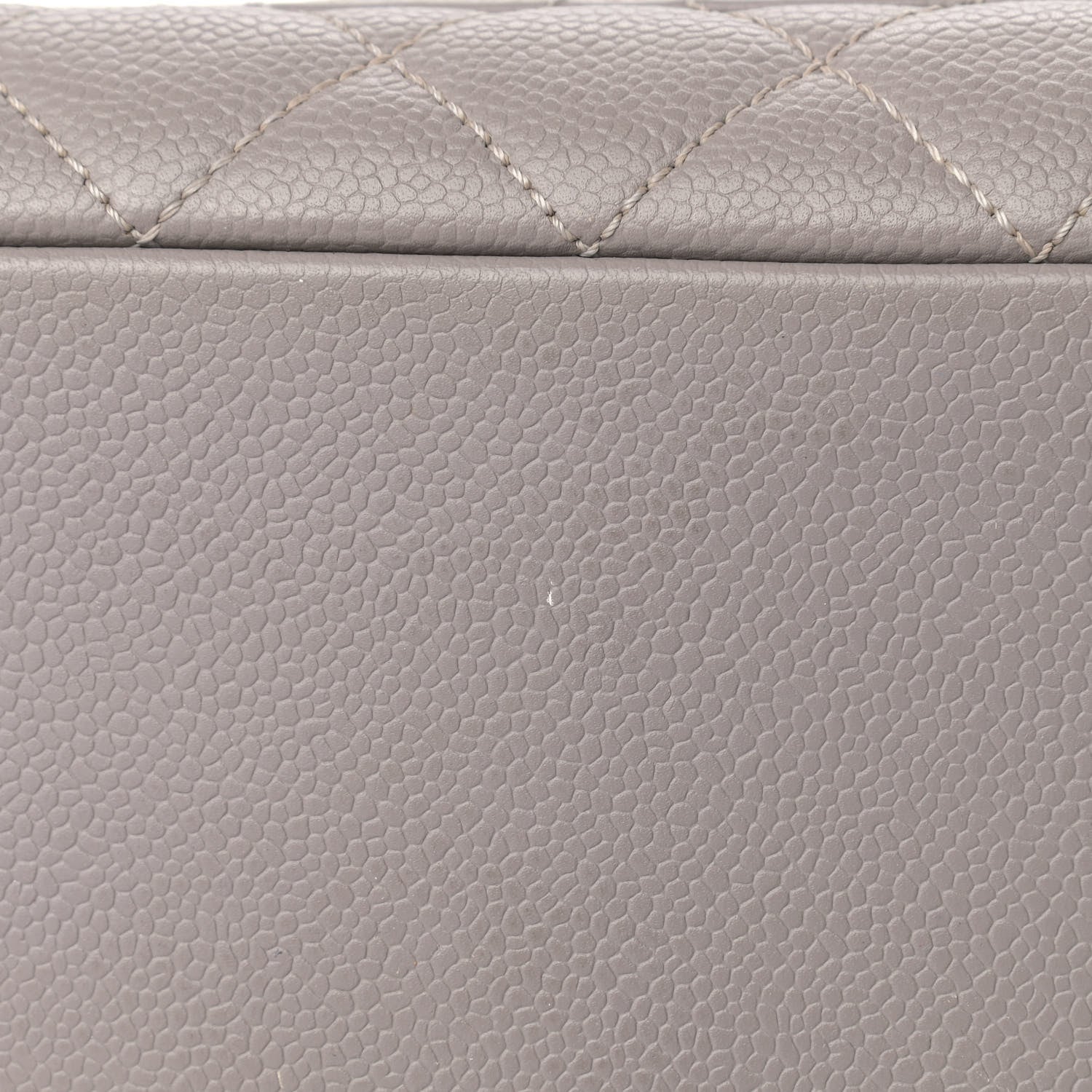 Chanel Caviar Quilted Grand Shopping Tote GST Light Grey 18 of 20