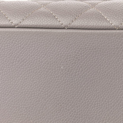 Chanel Caviar Quilted Grand Shopping Tote GST Light Grey 18 of 20
