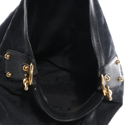 Gucci Monogram Large Jockey Hobo Black 5 of 7