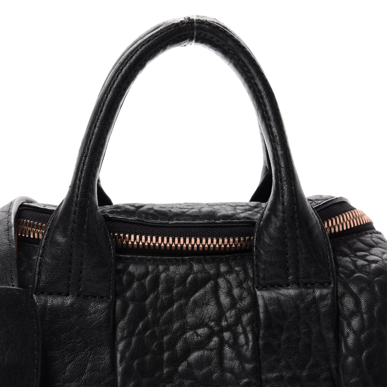 Alexander Wang Pebbled Lambskin Mini Rockie Black Rose Gold Hardware 9 of 9
