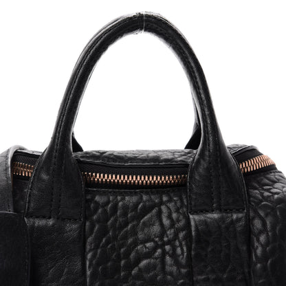 Alexander Wang Pebbled Lambskin Mini Rockie Black Rose Gold Hardware 9 of 9
