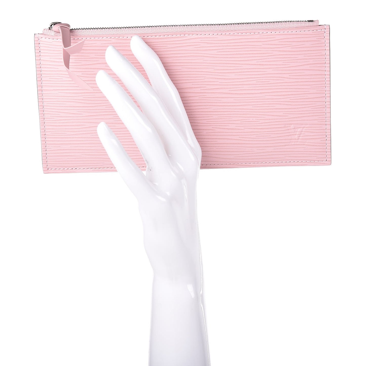 Epi Felicie Chain Wallet Zippered Insert Rose Ballerine