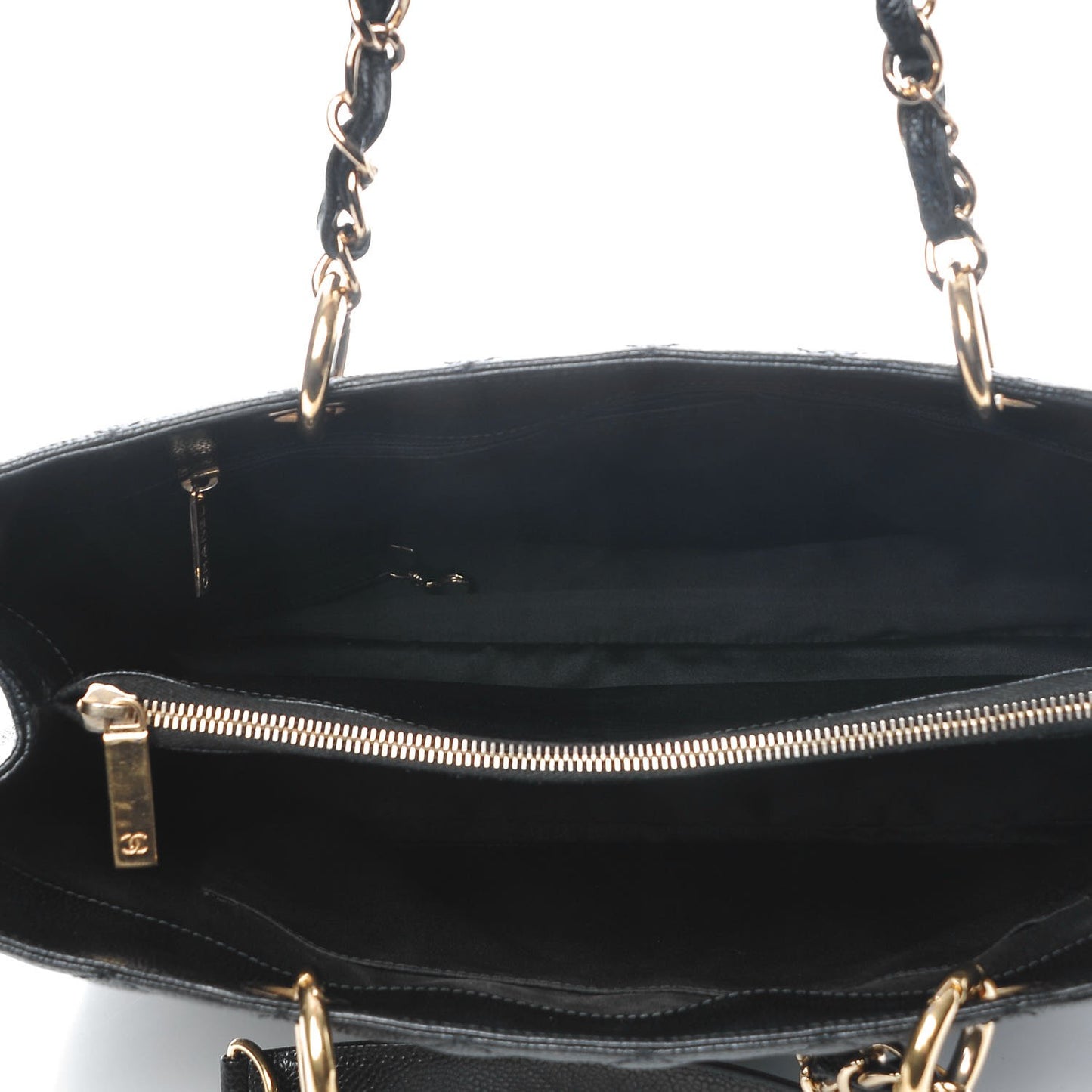 Caviar Quilted Grand Shopping Tote GST Black