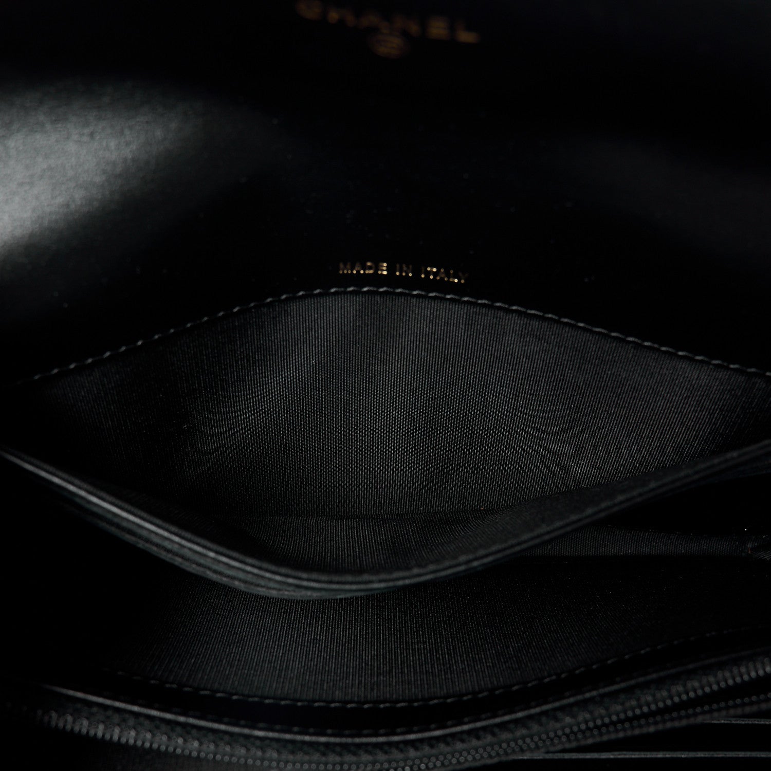 Chanel Caviar Quilted Filigree Large Gusset Flap Wallet Black 6 of 13