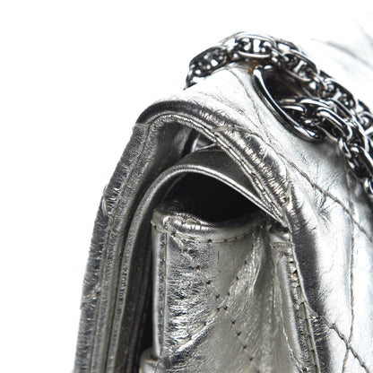Chanel Metallic Aged Calfskin Quilted 2.55 Reissue 226 Flap Silver 13 of 16