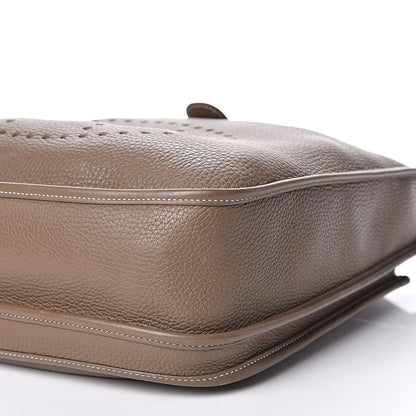 Hermes Taurillon Clemence Evelyne III GM Etoupe 6 of 10