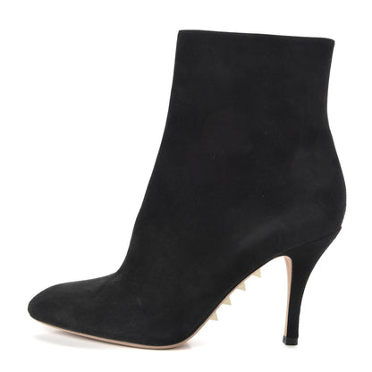Valentino Garavani Suede Killer Stud Ankle Boots 40 Black 1 of 9