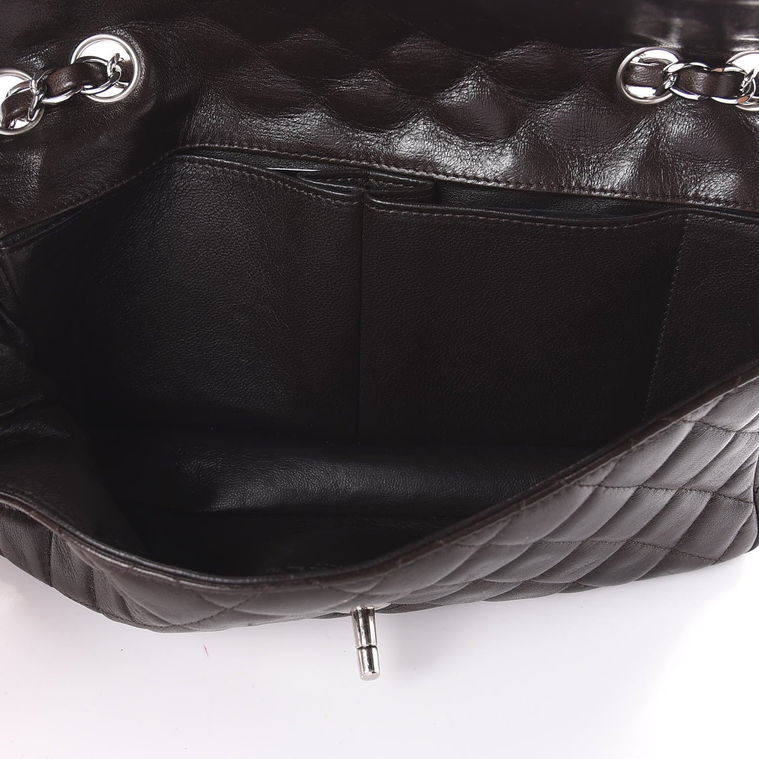 Chanel Lambskin Quilted East West Flap Brown 5 of 10