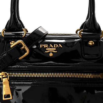 Prada Vernice Shopping Satchel Black 7 of 11