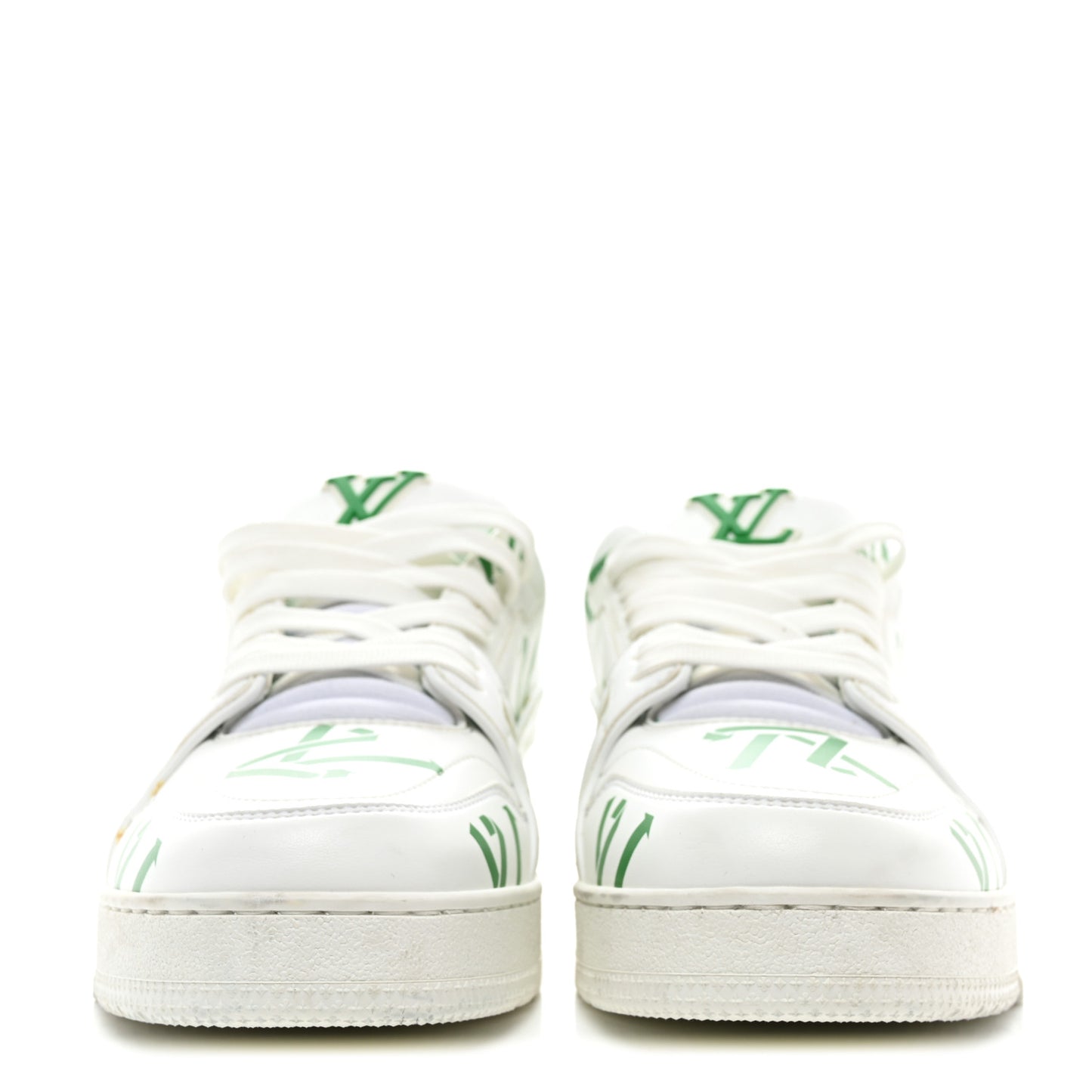Mens LV Trainer Sneakers 8 Green