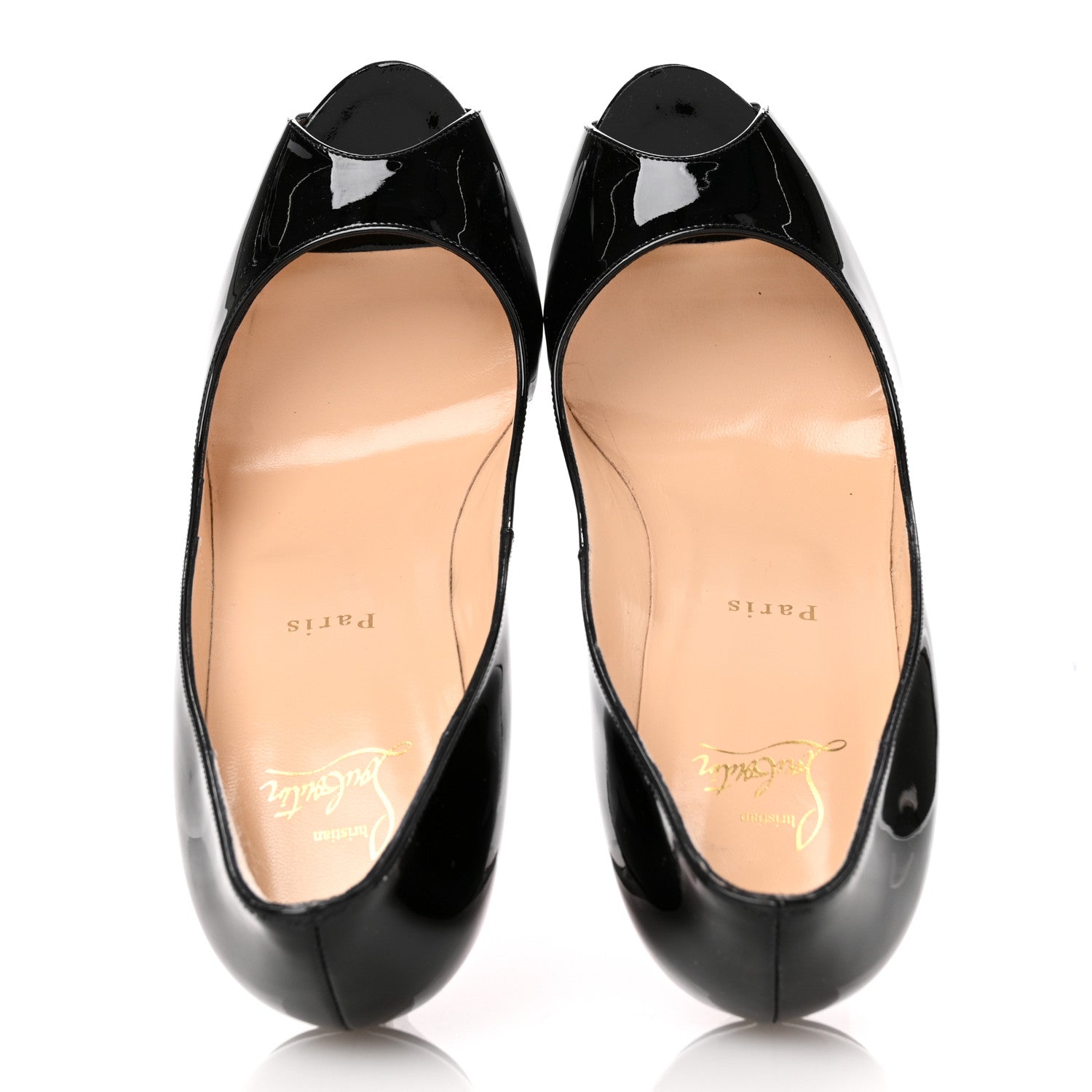 Christian Louboutin Patent New Very Prive 120 Pumps 41 Black Red 2 of 9