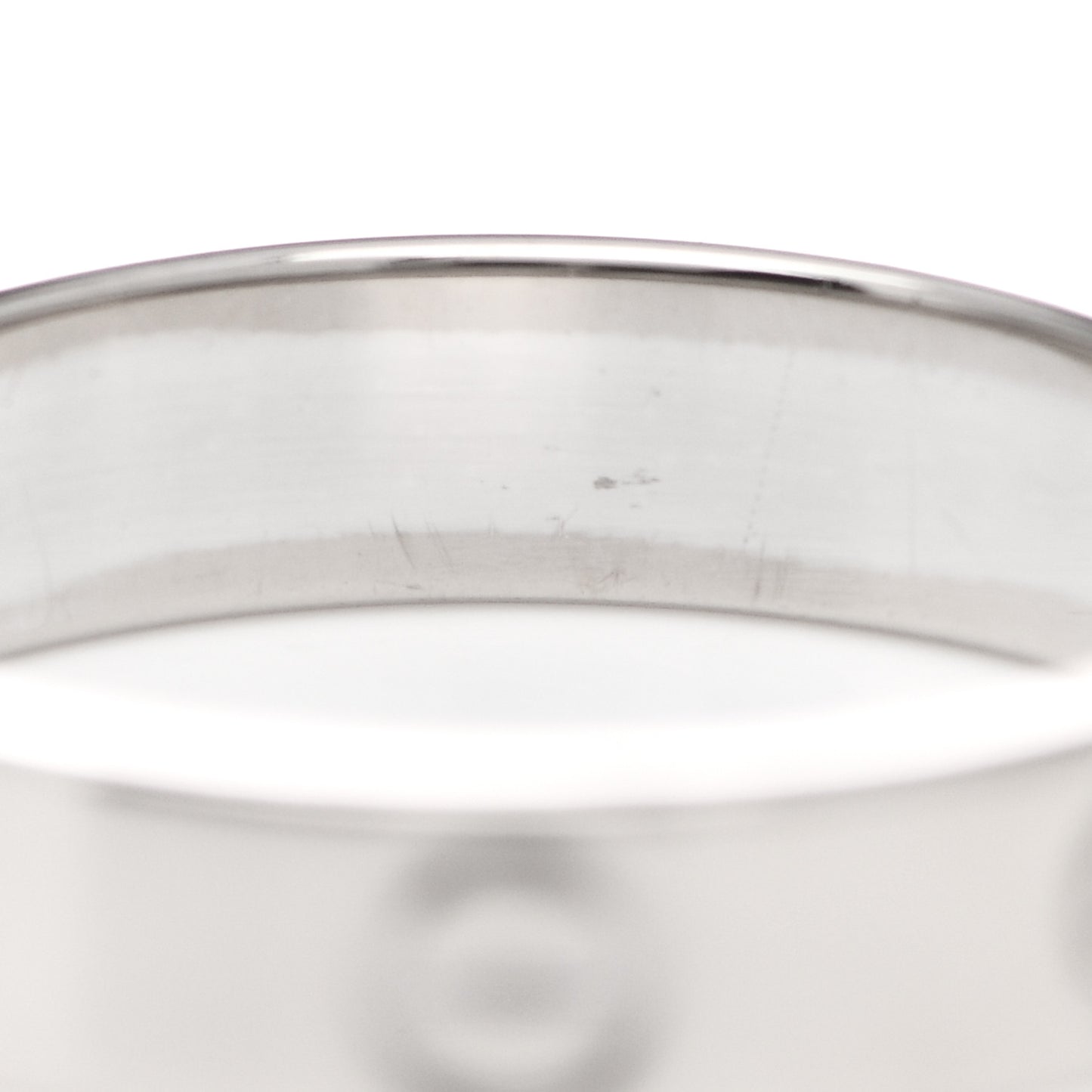18K White Gold Diamond 4mm LOVE Wedding Band Ring 50 5.25