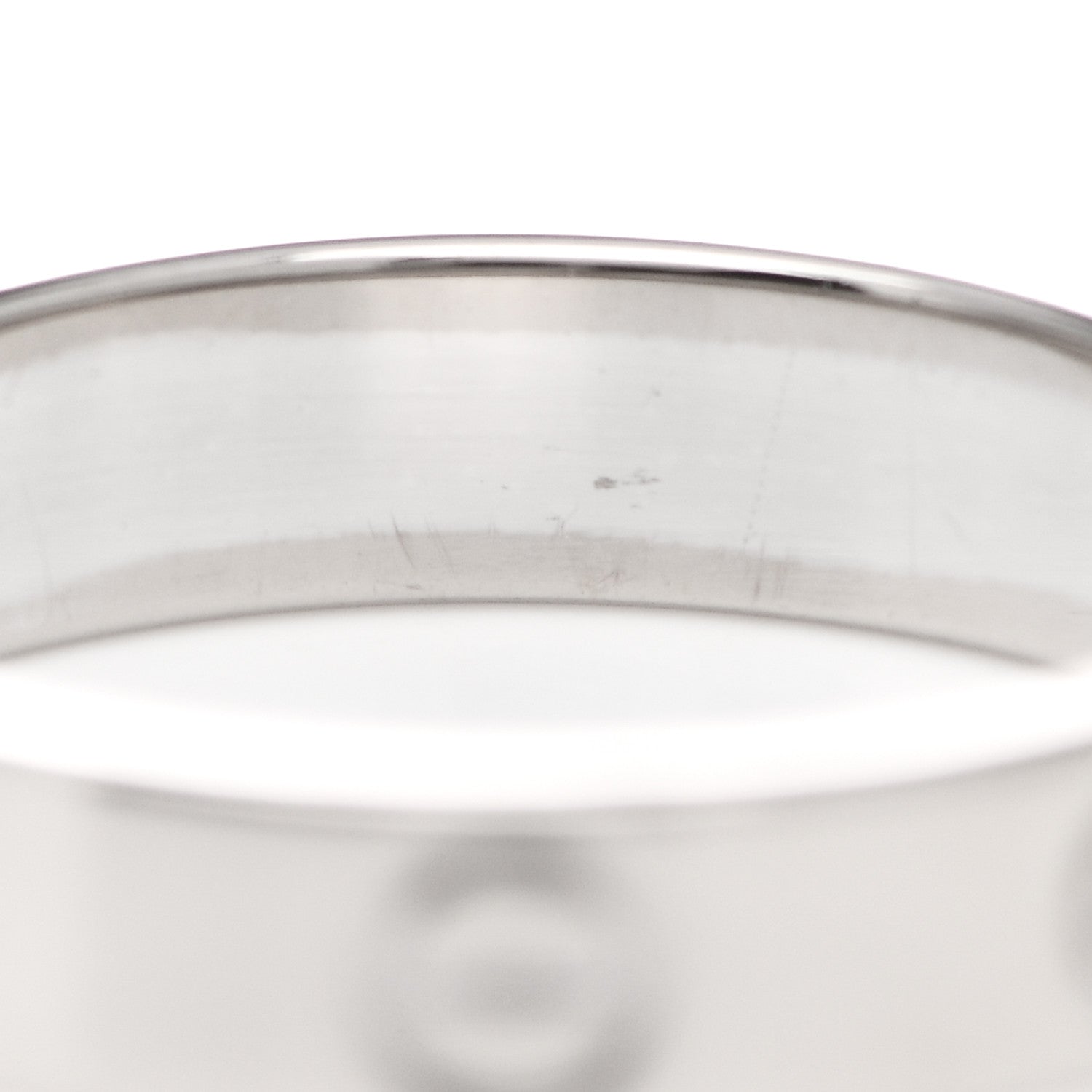 Cartier 18K White Gold Diamond 4mm LOVE Wedding Band Ring 50 5.25 5 of 6