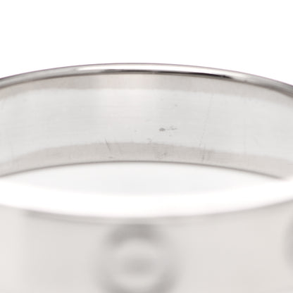Cartier 18K White Gold Diamond 4mm LOVE Wedding Band Ring 50 5.25 5 of 6