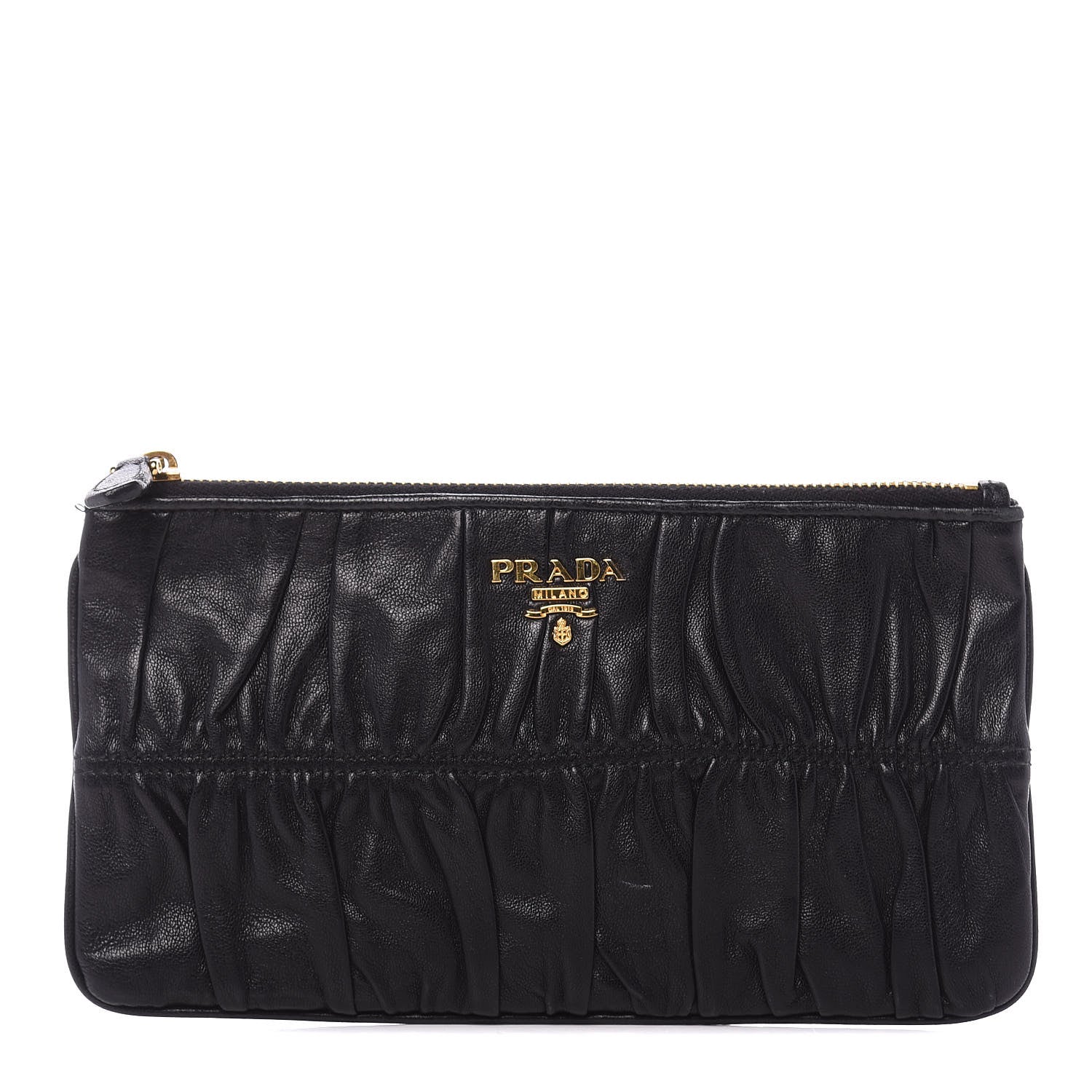 Prada Nappa Gaufre Pouch Black 1 of 11