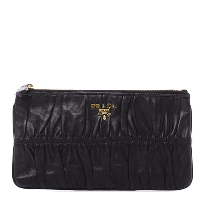 Prada Nappa Gaufre Pouch Black 1 of 11