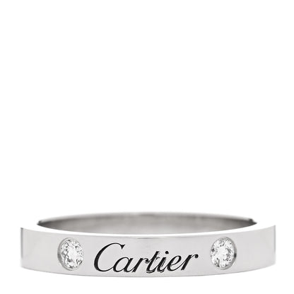 Cartier Platinum 2 Diamond 3mm C De Cartier Wedding Band Ring 52 6 1 of 5