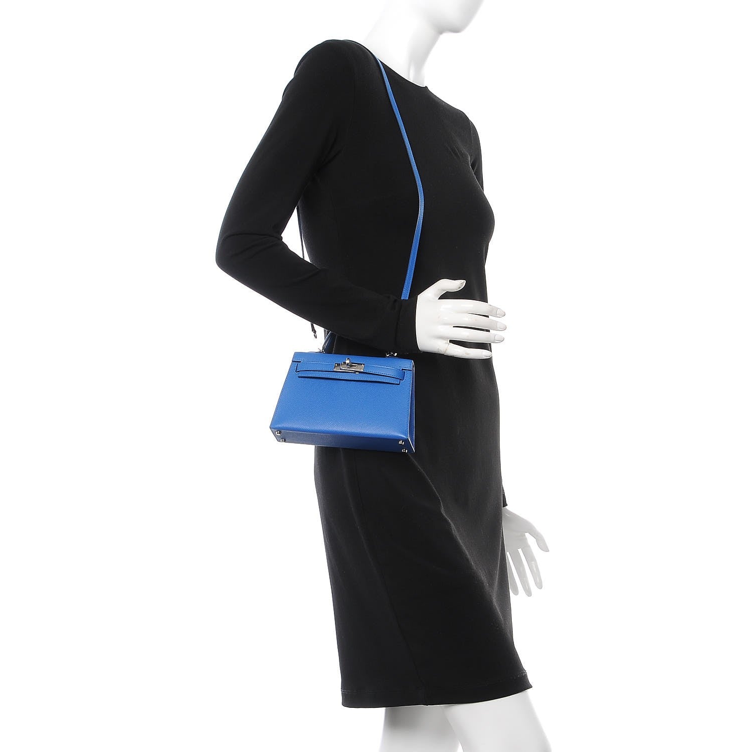 Hermes Epsom Mini Kelly Sellier 20 Bleu Zellige 2 of 8
