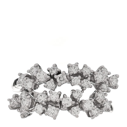 Damiani 18K White Gold Diamond Mimosa Cluster Ring 52 6 1 of 5