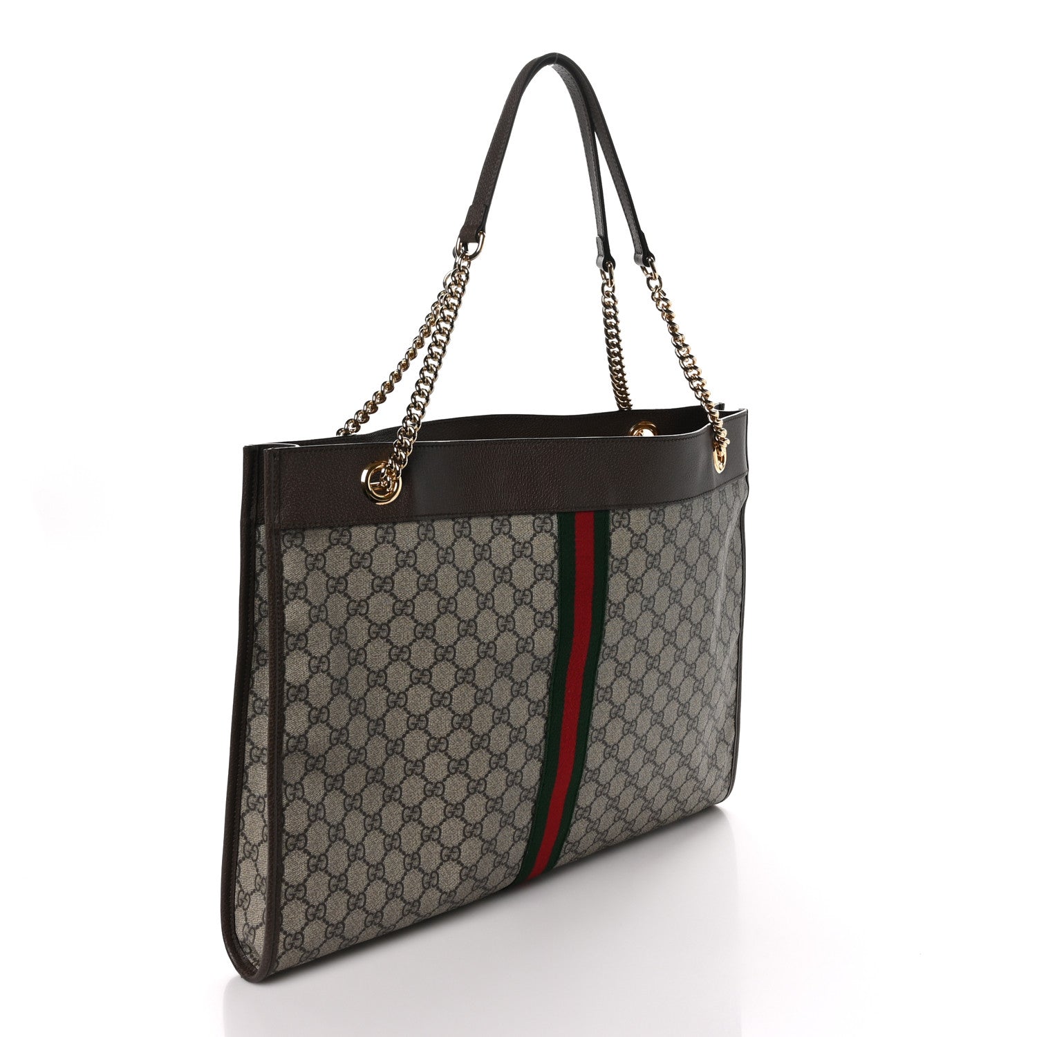 Gucci GG Supreme Monogram Large Rajah Chain Tote Beige New Acero 4 of 11