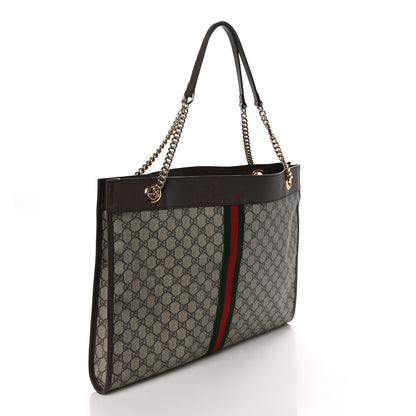 Gucci GG Supreme Monogram Large Rajah Chain Tote Beige New Acero 4 of 11